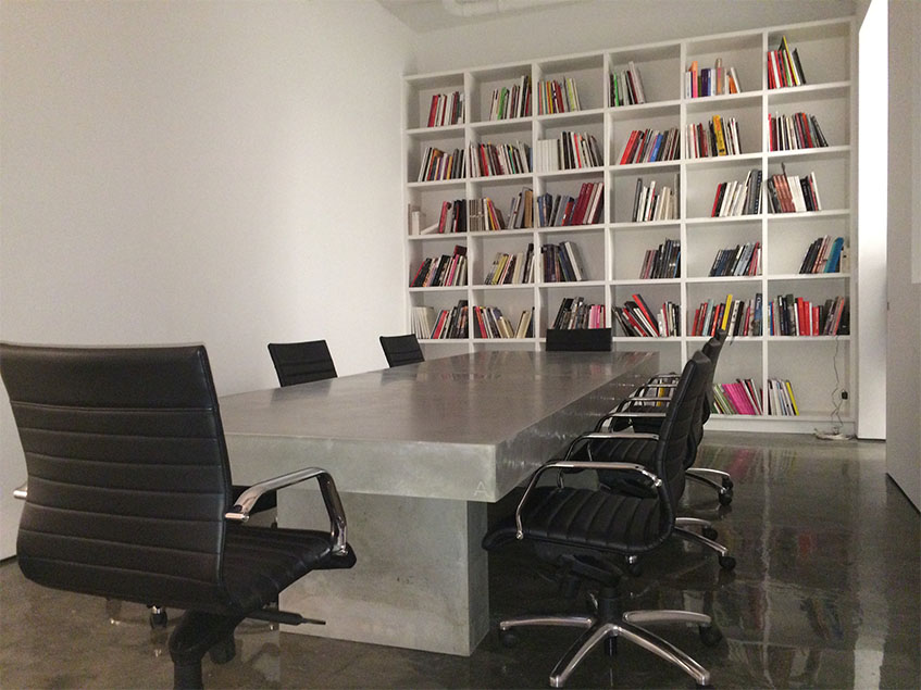 Custom Concrete Conference Table- Klein Sun Gallery New York Featured Project Anthony Concrete Design