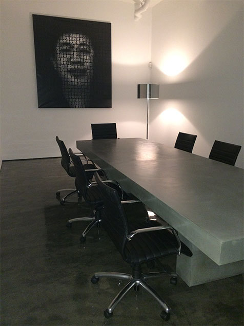 Custom Concrete Conference Table2 - Klein Sun Gallery New York Featured Project Anthony Concrete Design