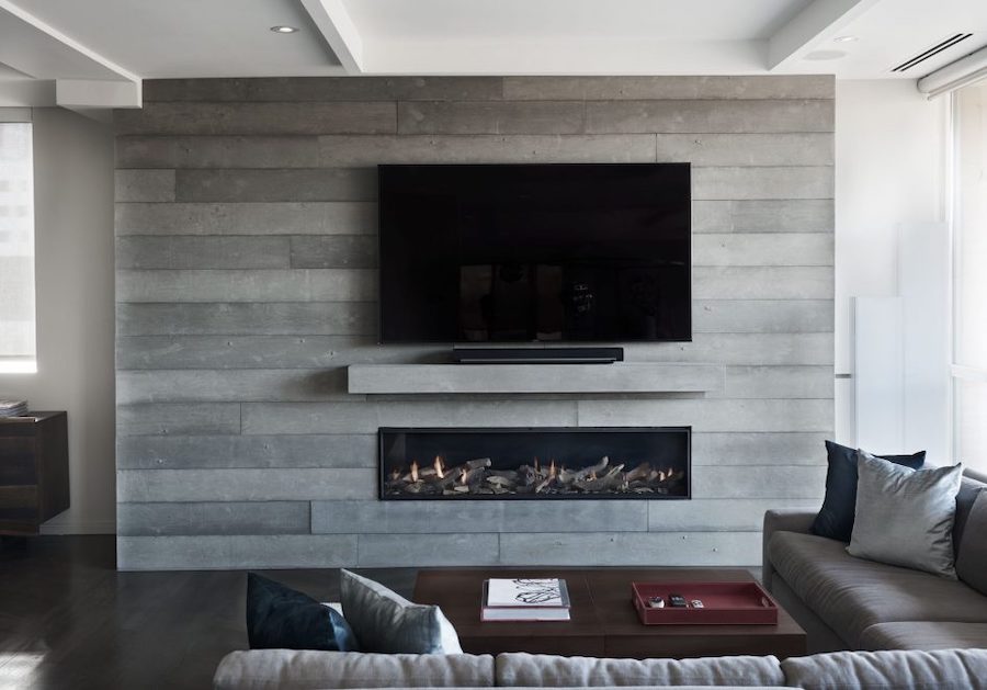 The Casual Side of Concrete Blog Board-Formed Fireplace Surround 1 - Anthony Concrete Design